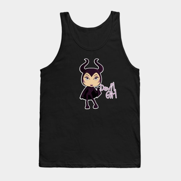 Cute devil girl Tank Top by JoanaJuheLaju1